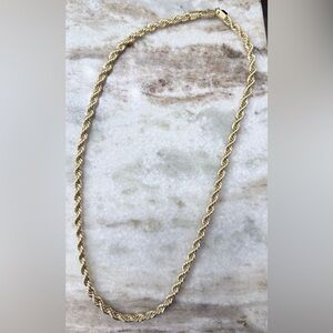 14k filled Gold  Rope Chain Necklace